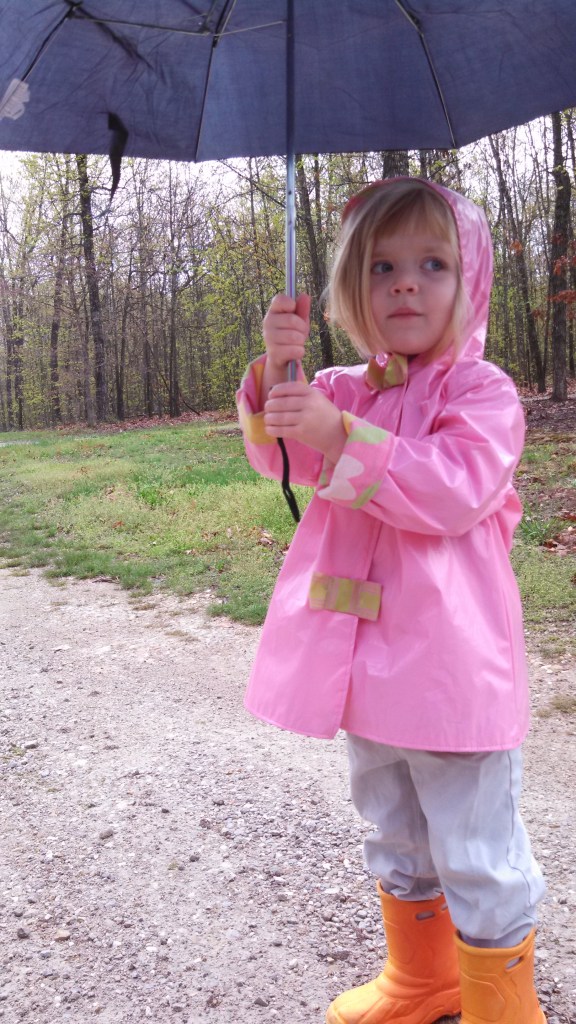 Looking for puddles to splash and stomp in