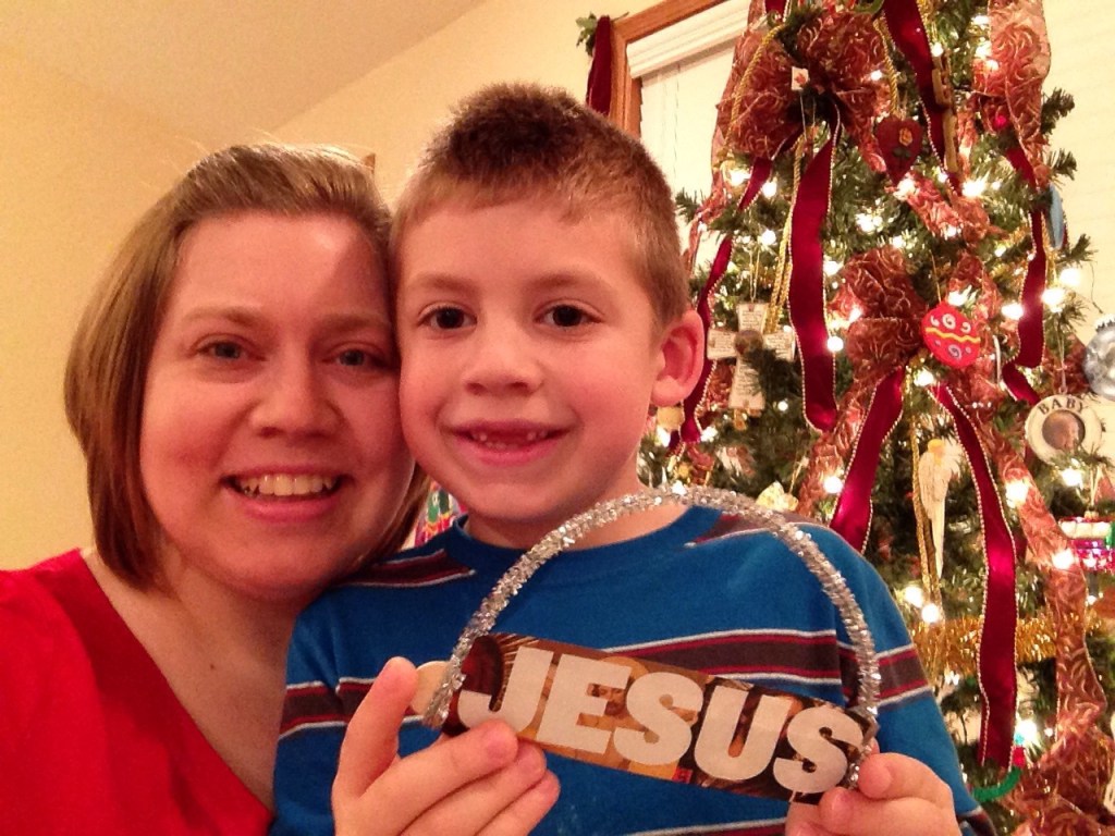 Jackson, me and the Jesus ornament