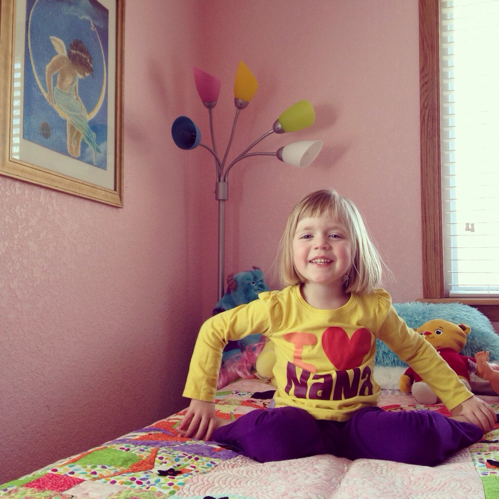 Before naps and bedtime, Lauren prays.