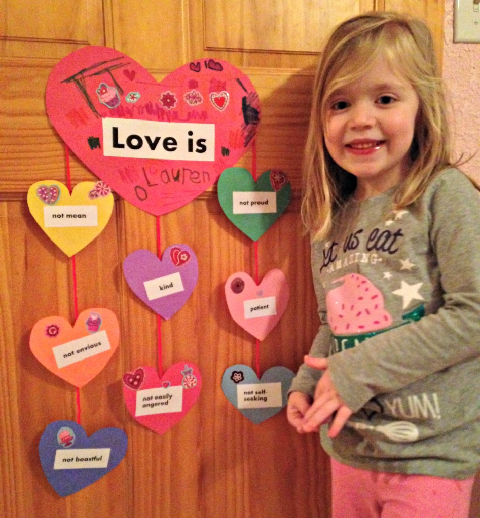 Lauren and her "Love is" mobile