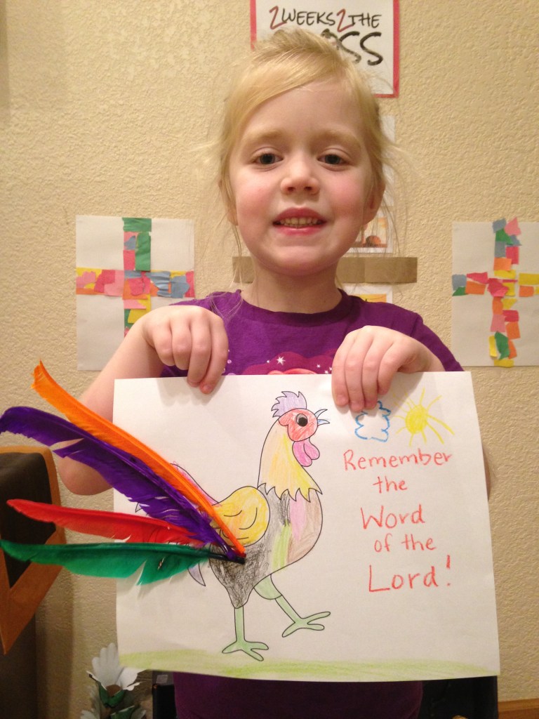 Lauren and her rooster picture